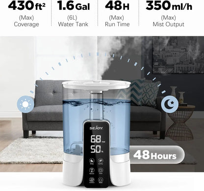 Humidifier for Bedrooms, Large Rooms