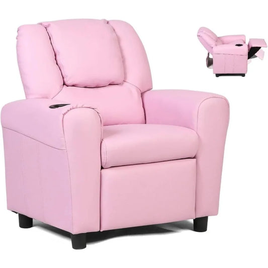 Kids Recliner Chair with Cup Holder