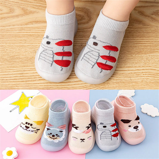 New Born Baby Socks with Rubber Soles